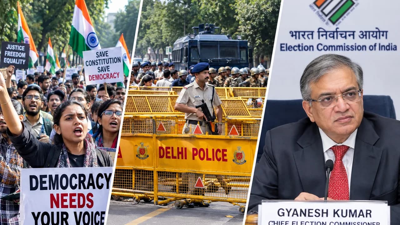 Delhi protest , security, election commissioner
