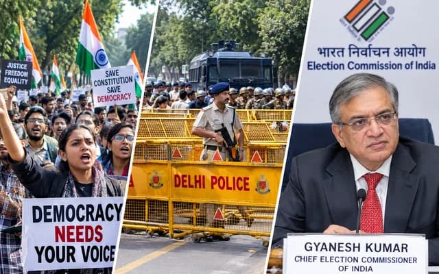 Delhi protest , security, election commissioner