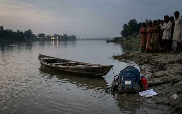 Boat over turns in bihar killing 13 children
