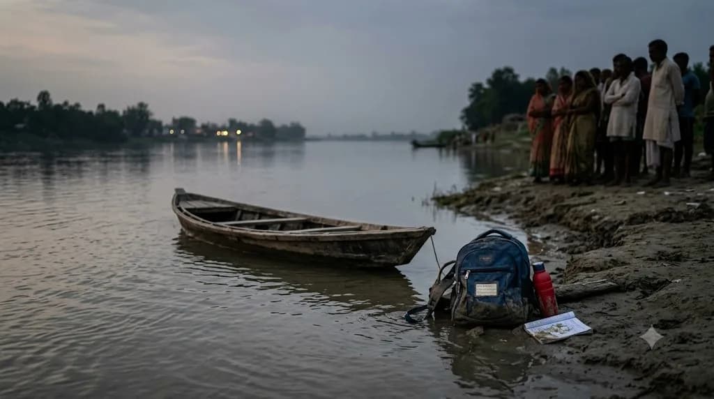 Boat over turns in bihar killing 13 children